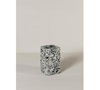 FacciamoCASA Vaso medio in Graniglia di Marmo 9 x 9 x h. 16 cm - Vaso Artigianale Made in Italy - Contenitore Decorativo Multifunzionale - Oggetto da Tavola Elegante e Sostenibile (Verde)