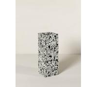 FacciamoCASA Vaso medio in Graniglia di Marmo 9 x 9 x h. 24 cm - Vaso Artigianale Made in Italy - Contenitore Decorativo Multifunzionale - Oggetto da Tavola Elegante e Sostenibile (Verde)