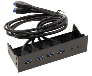 Facciata 4 Porte USB 3.0 Per Alloggiamento Da 5.25"