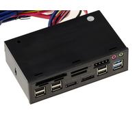 KALEA-INFORMATIQUE Pannello frontale per alloggiamento da 5,25, multi-porta: CF SD MicroSD MMC USB2 USB3 eSATA SATA Audio 12V 5V