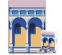 Facciata architettonica con archi e colonne Puzzle da 1000 pezzi per adolescenti Gioco di apprendimento del pensiero strategico Regalo significativo ideale per qualsiasi evento Dimensioni 50x75cm