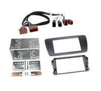 Facciata autoradio 2 DIN compatibile con Seat Ibiza (6J) Galway grigio/imbrac...