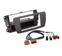 Facciata autoradio 2 DIN con tasca vuota compatibile con Seat Ibiza tuam grig...