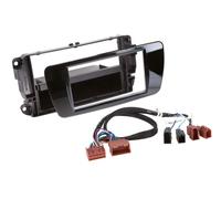 Facciata autoradio 2 DIN con tasca vuota Seat Ibiza pianoforte nero/imbracatura