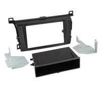 Facciata autoradio 2-DIN con vuoto tascabile compatibile con Toyota RAV4 04/2...