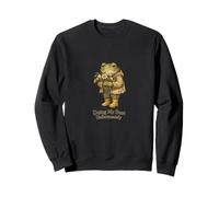 Faccio del Mio Meglio, purtroppo Divertente Frog Cottagecore Felpa