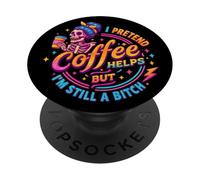 Faccio finta che il caffè aiuti ma sono ancora PopSockets PopGrip Adesivo