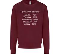 Faccio Il 100% Al Lavoro Maglione Divertente Per Ufficio Per Bambini