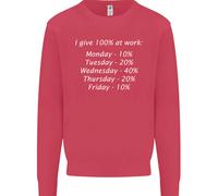 Faccio Il 100% Al Lavoro Maglione Divertente Per Ufficio Per Bambini