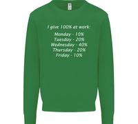 Faccio Il 100% Al Lavoro Maglione Divertente Per Ufficio Per Bambini