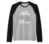 Faccio Il Computer Beep Boop Beep Ingegnere di Rete Maglia con Maniche Raglan