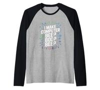 Faccio Il Computer Beep Boop Beep Ingegnere di Rete Maglia con Maniche Raglan