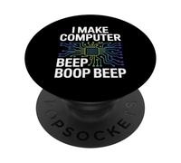Faccio il computer Beep Boop Beep Ingegnere di rete PopSockets PopGrip Adesivo