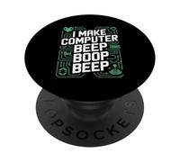 Faccio il computer Beep Boop Beep Ingegnere di rete PopSockets PopGrip Adesivo