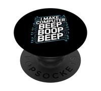 Faccio il computer Beep Boop Beep Ingegnere di rete PopSockets PopGrip Adesivo