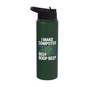 Faccio il computer Beep Boop Beep Ingegnere di rete Stainless Steel Insulated Water Bottle