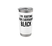 Faccio il tifo per tutti, Black BLM Movement Im African Gift Bicchiere termico in acciaio inox doppia parete