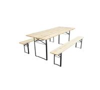 FACCIO IO S.R.L. Set Birreria Richiudibile in Legno 200x80cm - Tavolo e 2 Panche