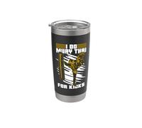 Faccio Muay Thai Per Calci Combattimento Sport Amore Muay Thai Bicchiere termico in acciaio inox doppia parete