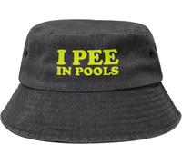 Faccio Pipì nelle Piscine Donne Uomo Cotone Cappello da Sole Moda Cappello da Pescatore Confortevole Secchio Cappelli per Viaggi Pesca Estate