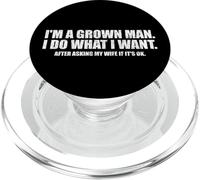 Faccio quello che voglio Dopo aver chiesto a mia moglie marito divertente PopSockets PopGrip per MagSafe