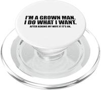 Faccio quello che voglio Dopo aver chiesto a mia moglie marito divertente PopSockets PopGrip per MagSafe