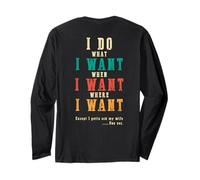 Faccio quello che voglio quando voglio un marito divertente ARTE SULLA SCHIENA Maglia a Manica