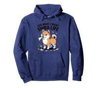 Faccio Quello Che Voglio - Shiba Life Retro Cartoon Dog Felpa con Cappuccio