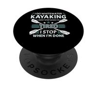 Faccio Whitewater Kayak Non mi fermo quando sono stanco PopSockets PopGrip Adesivo