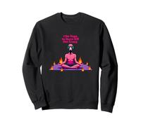 Faccio yoga per bruciare il fenicottero pazzo | Funny Yoga Felpa