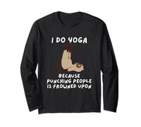 Faccio Yoga perché Prendere A Pugni La Gente È Disapprovato Maglia a Manica