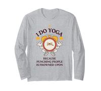 Faccio Yoga perché Prendere A Pugni La Gente È Disapprovato Maglia a Manica