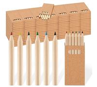 Faccito 100 Scatole di Matite Colorate Corte e Grasse da 3,5 Pollici Set di 6 Diverse Matite Colorate Pretemperate all'Ingrosso Matite da Colorare per Bambini Piccoli Scuola Materna e Principianti