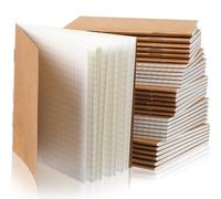 Faccito 50 Quaderni Kraft Piccoli con Copertina in Carta Kraft Mini Taccuino Tascabile Blocco Appunti Kraft Quadernini per Bambini Viaggio Scuola 10 x 10 cm (Marrone, Pagina Griglia)