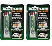 Facco Giuseppe & C. S.P.A. Diavolina Piast/Fornelli - pasta antiruggine metalizzante specifica per pulire e lucidare piastre, cucine economiche, fornelli a gas e tubature di stufe, 50 g