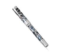 FACDEM City Light Hollow Gift Business Pen Pistone inchiostro assorbente resina trasparente manica interna penna scrittura (A6,F)