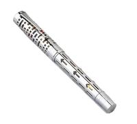 FACDEM City Light Hollow Gift Business Pen Pistone inchiostro assorbente resina trasparente manica interna penna scrittura (A4, F)