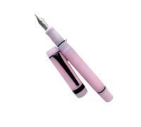 FACDEM Penna stilografica in acrilico liscio, con pennino EF/F, 24 colori, con bellissimo motivo marmorizzato e ambra, ideale come regalo per ufficio e lavoro (clip nera), F (0,5 mm)