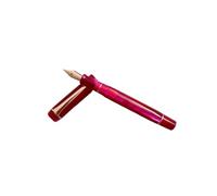 FACDEM Penna stilografica in acrilico liscio, con pennino EF/F, in 24 colori, con bellissimo motivo marmorizzato e ambra, ideale come regalo per ufficio e lavoro (rosso, F (0,5 mm)
