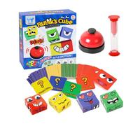 Face Changing Magic Cube - Puzzle 3D per bambini, con campana e clessidra, per bambini, fai da te, interazione, giocattolo educativo