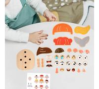 Face che cambia il legno per la scuola materna puzzle per il viso per 3 anni