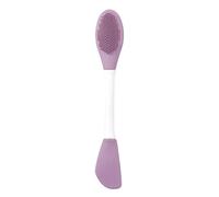 Face Cleansing Brush, Pore Cleaning Brush, Double-Headed Silicone Facial Applicator, Ergonomic Handle Scrubbing Tool, Shower Makeup Removal, 6.38 Inches, Purple, Pink, 1 Piece