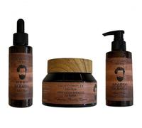 FACE COMPLEX SET COMPLETO BARBA UOMO MEN STYLE SIERO CREMA AMMORBIDENTE SHAMPOO