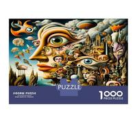 Face Eye Gear 1000 Pezzi Puzzle Premium Surreal Steampunk Dream Bundle Puzzle Cartone Robusto - DIY Divertimento Famiglia, Bella Decorazione, Regalo Di Compleanno Per Appassionati 70x50cm/1000pcs