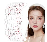 Face Freckle Stickers, Facial Glitter Makeup Speckles, Gentle Adhesive Faces Decor, Sparkling Glitter Patches for Women Girls Stage Performance and Festival Looks, 5.91x2.05 Inches