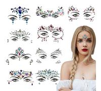 Face Jewels Adesive Festival Face Gems attacca su faccia Rinestone adesivi di cristallo lacrime gemme pietre per il viso gioielli per festival