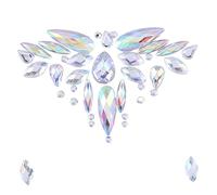 Face Jewels Tattoo Crystal Gems Tears glitter Adesivi per il viso per lo stile di festa in costume2
