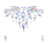 Face Jewels Tattoo Gioielli Crystal Gems Tears glitter Adesivi per il viso per la festa in costume