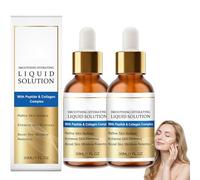 Face Lift Serum, Liquid Solution, Face Anti-Aging Serum Essence Oil con peptidi e collagene, idratante e idratante, riduce le linee sottili, ripristina l'elasticità della pelle (2 pezzi)