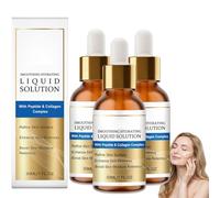 Face Lift Serum, Liquid Solution, Face Anti-Aging Serum Essence Oil con peptidi e collagene, idratante e idratante, riduce le linee sottili, ripristina l'elasticità della pelle (3 pezzi)